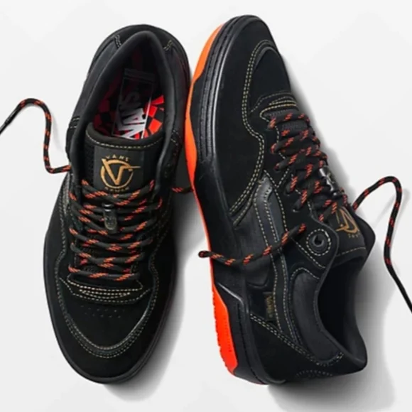 Vans Rowan 2 Skate Men Size 7 Spitfire Pro Impactwaffle Black and Orange 112025 - Picture 2 of 12